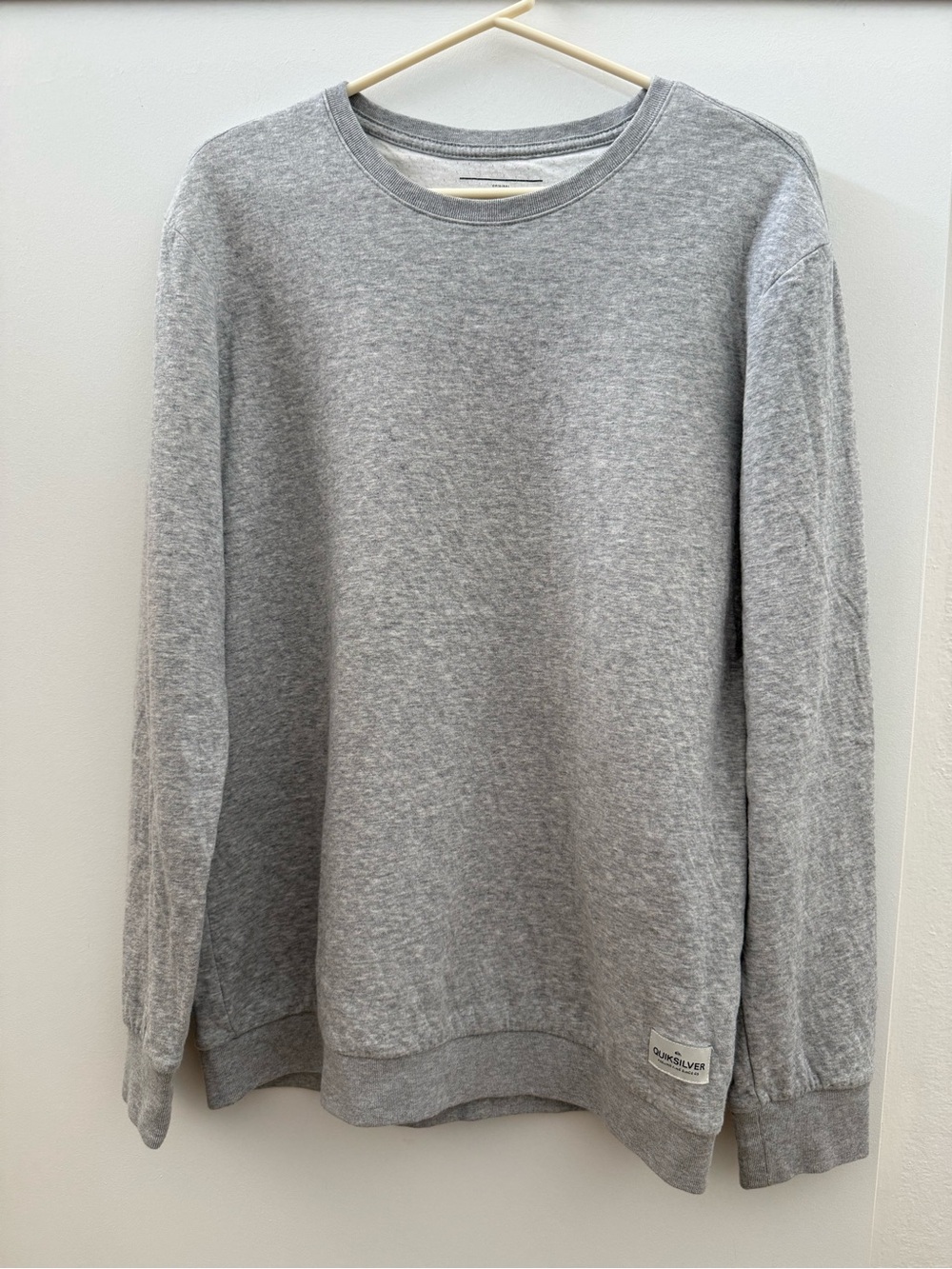 Quiksilver Men’s Light Gray Crewneck Pullover